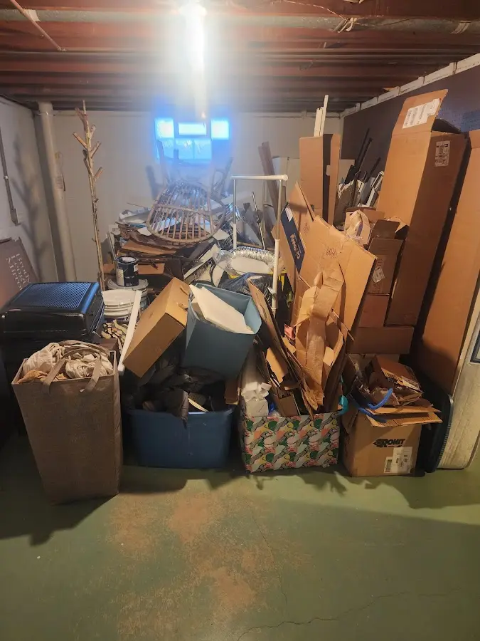 Roll-off dumpster container at job site for 4 Yard Dumpster Rental in Gardnerville